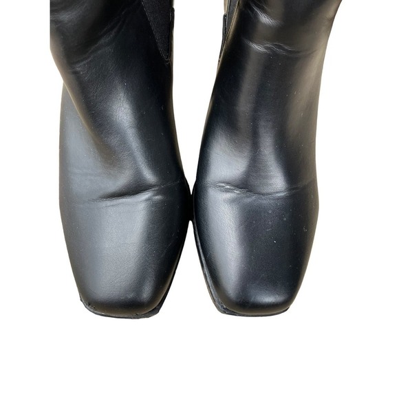 French Connection Penny Pull On Chelsea Boot in Black Vegan Leather Size US 9 - Picture 5 of 13